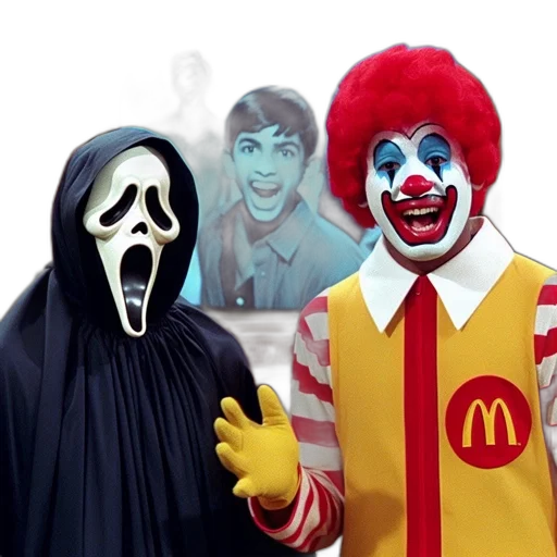 3d render, two, characters, stand transparent PNG cut-out
