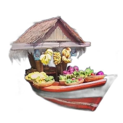 food, hat, umbrella, staff transparent PNG cut-out