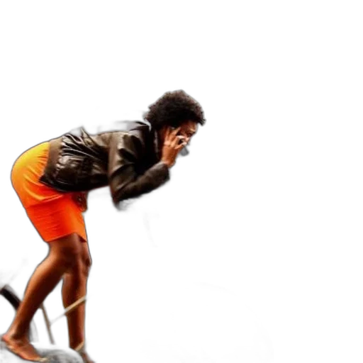 jacket, concept art, woman, orange transparent PNG cut-out