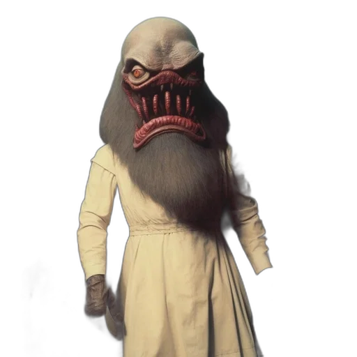 mask, creature, staff, face transparent PNG cut-out