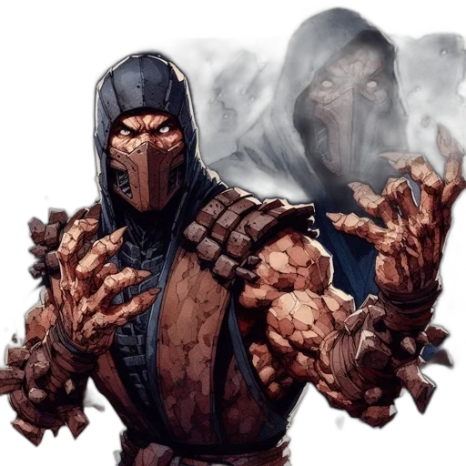 mask, concept art, comic book art, fantasy art transparent PNG cut-out