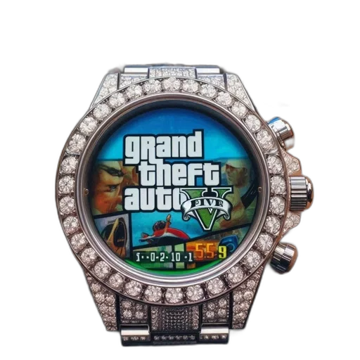jewelry, wristwatch, diamond-encrusted, bezel transparent PNG cut-out