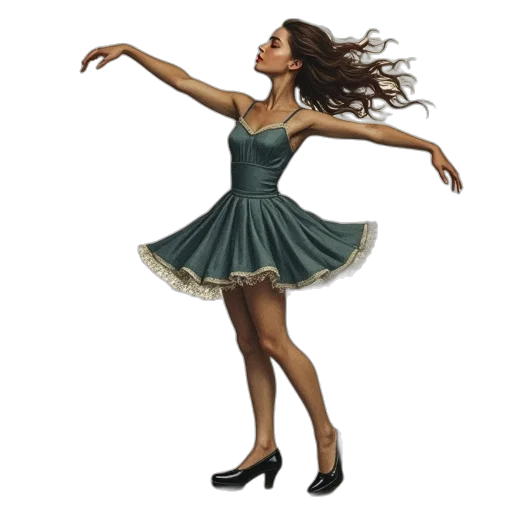 dress, concept art, photorealistic, fantasy art transparent PNG cut-out