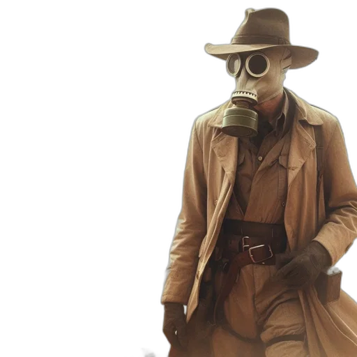 mask, jacket, robot, concept art transparent PNG cut-out
