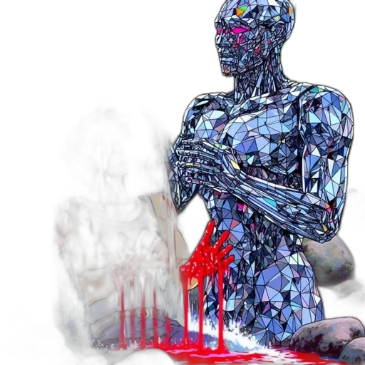 robot, cyberpunk, concept art, 3d render transparent PNG cut-out