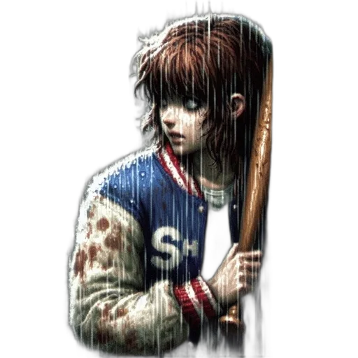 jacket, sword, hair, weapon transparent PNG cut-out