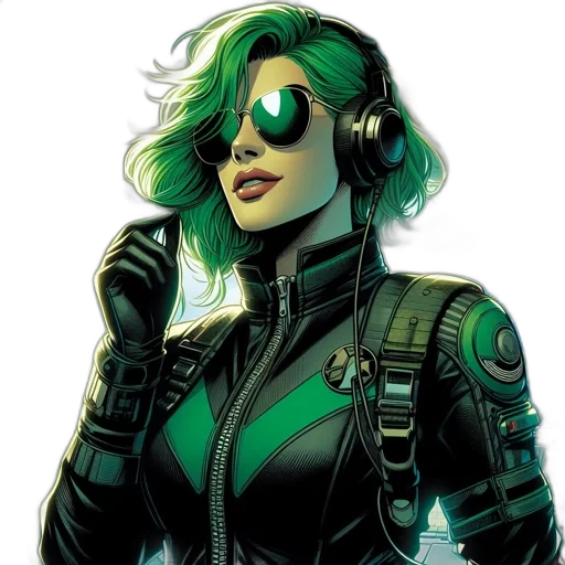 jacket, comic book art, cyberpunk, concept art transparent PNG cut-out