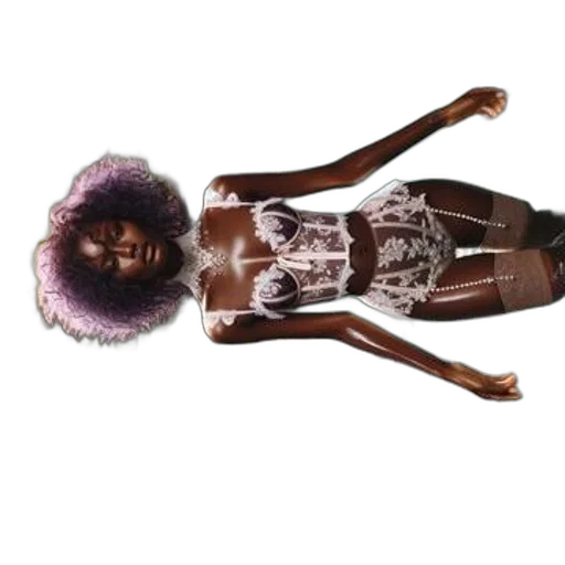 hair, dress, staff, creature transparent PNG cut-out