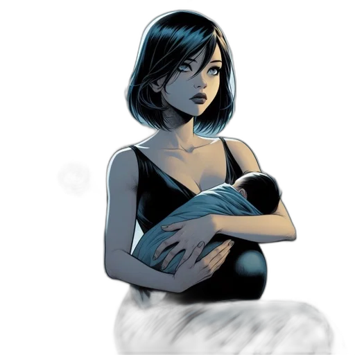 comic book art, concept art, fantasy art, cartoon transparent PNG cut-out