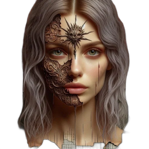 mask, face, crown, creature transparent PNG cut-out