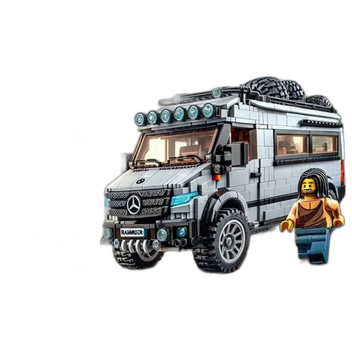 car, concept art, 3d render, lego transparent PNG cut-out