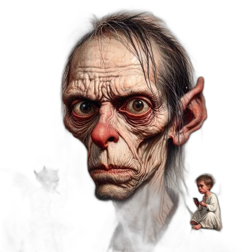 face, mask, creature, concept art transparent PNG cut-out