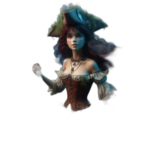 hat, dress, staff, crown transparent PNG cut-out