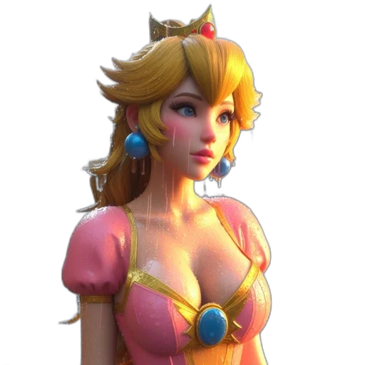 crown, dress, jewelry, 3d render transparent PNG cut-out