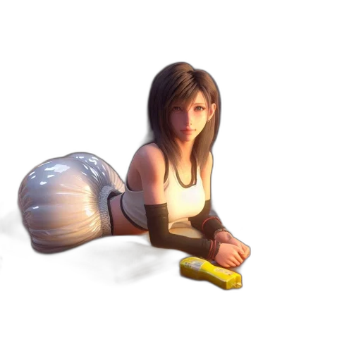 weapon, hair, dress, robot transparent PNG cut-out