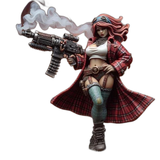 weapon, concept art, cyberpunk, comic book art transparent PNG cut-out