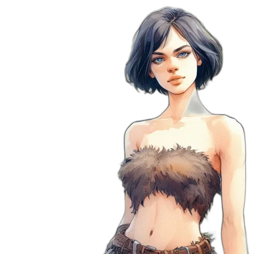 dress, concept art, fantasy art, watercolor transparent PNG cut-out