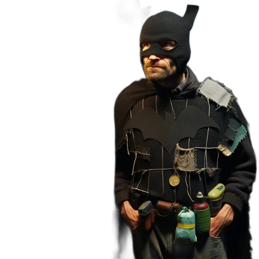 mask, animal, jacket, cyberpunk transparent PNG cut-out