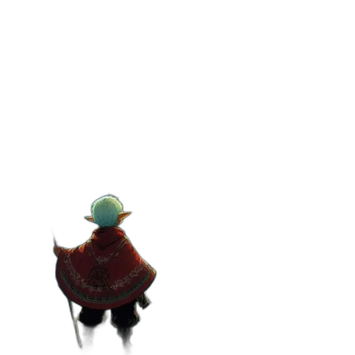 robot, staff, creature, hat transparent PNG cut-out