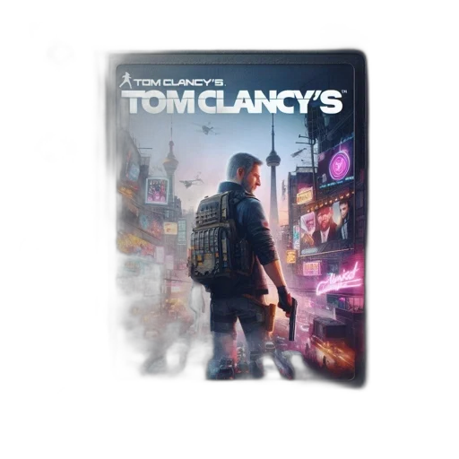 concept art, cyberpunk, city street, poster transparent PNG cut-out