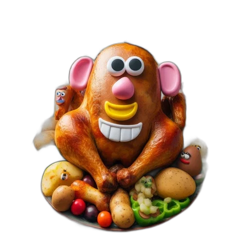food, animal, creature, 3d render transparent PNG cut-out