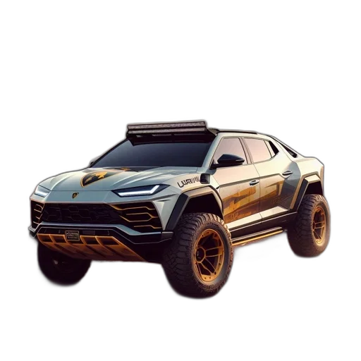 car, robot, weapon, 3d render transparent PNG cut-out