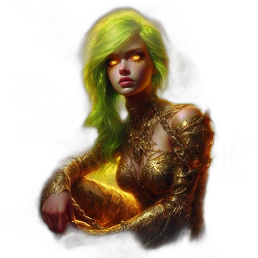 face, jewelry, staff, fantasy art transparent PNG cut-out