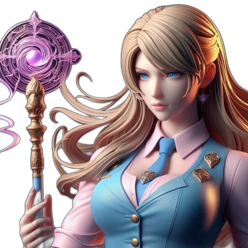 staff, fantasy art, concept art, 3d render transparent PNG cut-out