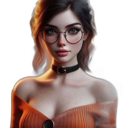 dress, face, jewelry, hair transparent PNG cut-out