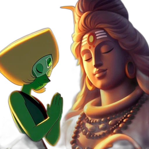 crown, jewelry, staff, robot transparent PNG cut-out
