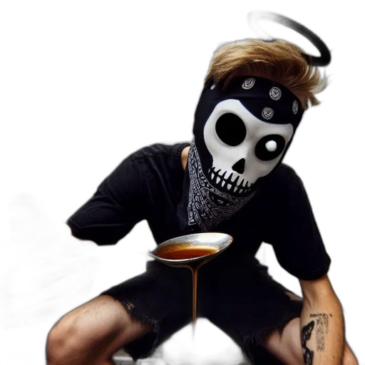 mask, food, concept art, photorealistic transparent PNG cut-out