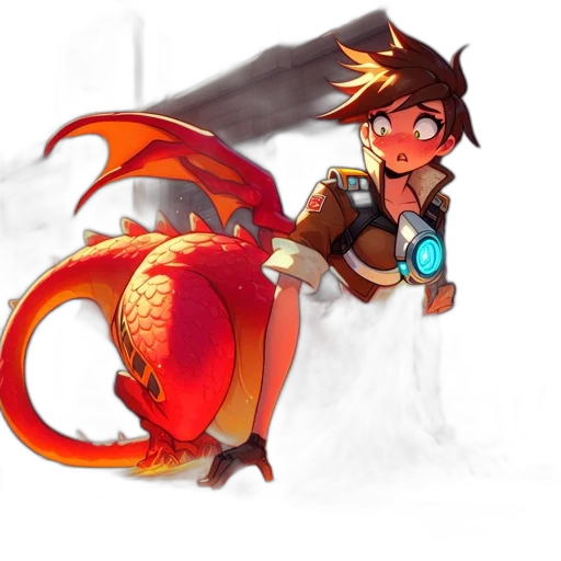 dragon, staff, weapon, fantasy art transparent PNG cut-out