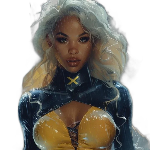 comic book art, concept art, fantasy art, cyberpunk transparent PNG cut-out