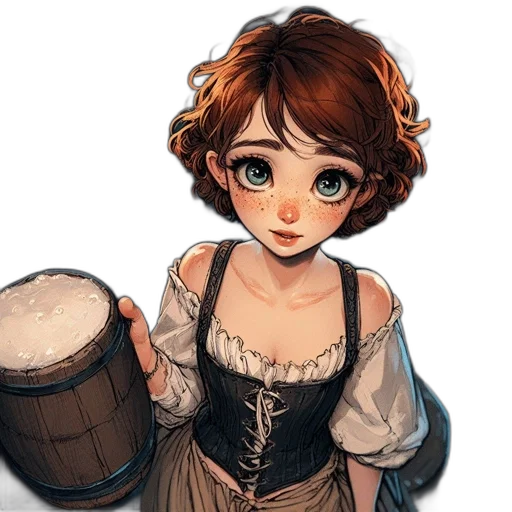 dress, staff, face, weapon transparent PNG cut-out