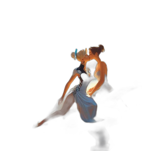 dress, staff, creature, sword transparent PNG cut-out