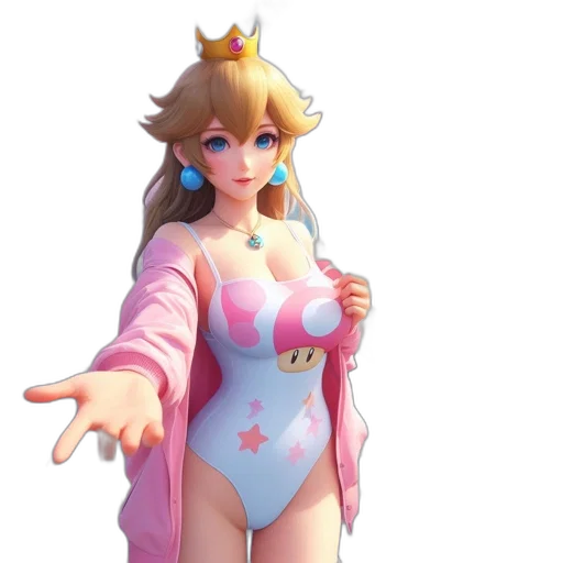 dress, crown, 3d render, concept art transparent PNG cut-out
