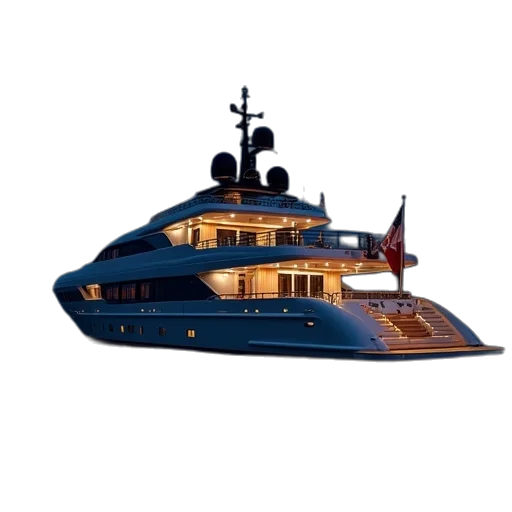 3d render, photorealistic, yacht, deck transparent PNG cut-out