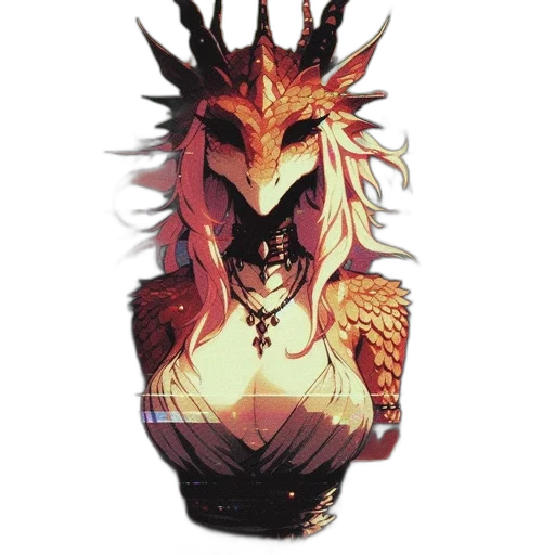 dragon, mask, crown, dress transparent PNG cut-out