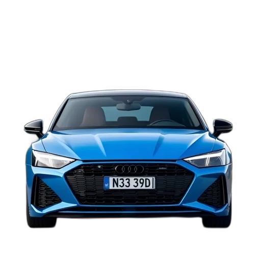 car, 3d render, photorealistic, blue transparent PNG cut-out