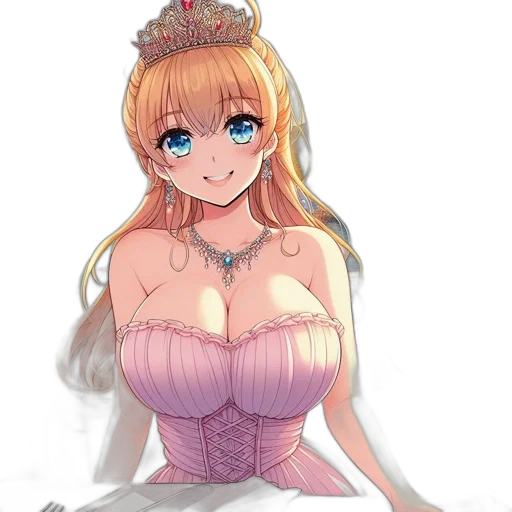 dress, crown, robot, weapon transparent PNG cut-out