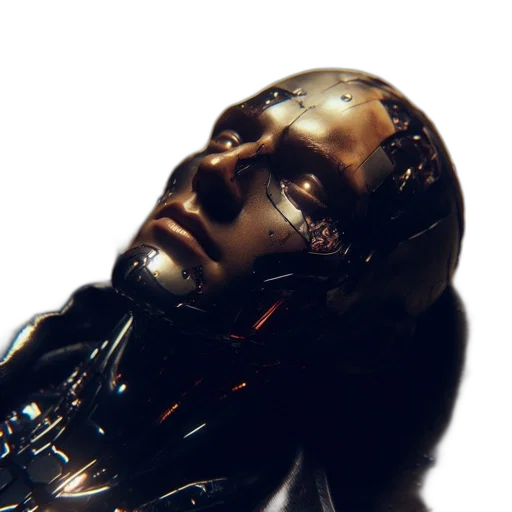 robot, face, mask, creature transparent PNG cut-out