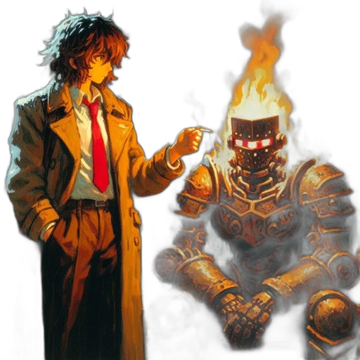 jacket, mask, robot, concept art transparent PNG cut-out