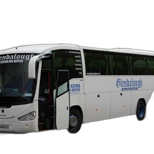 3d render, photorealistic, white, bus transparent PNG cut-out