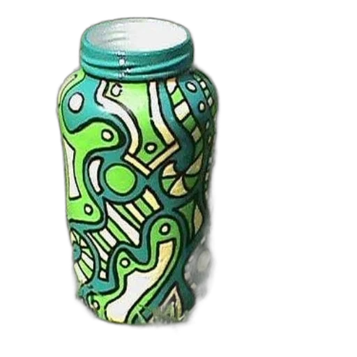 bottle, green, white, jar transparent PNG cut-out