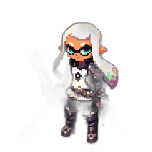 jacket, weapon, staff, robot transparent PNG cut-out