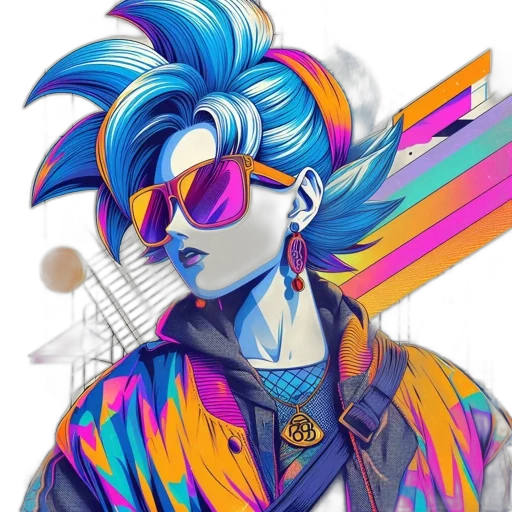jacket, vaporwave, cyberpunk, concept art transparent PNG cut-out