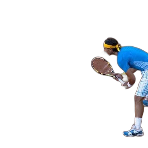 3d render, tennis, player, blue transparent PNG cut-out