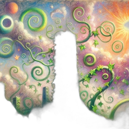 fantasy art, concept art, 3d render, outer space transparent PNG cut-out
