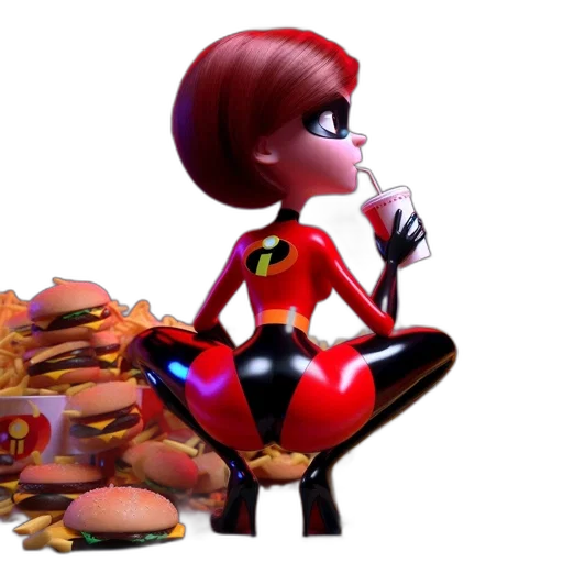 food, robot, 3d render, concept art transparent PNG cut-out