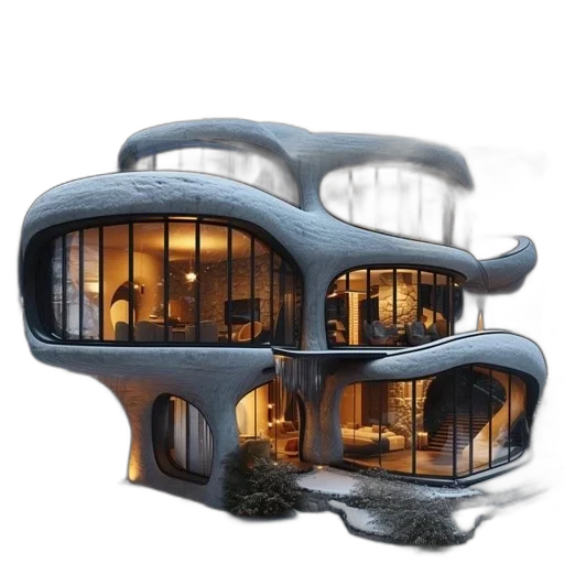 building, furniture, 3d render, concept art transparent PNG cut-out